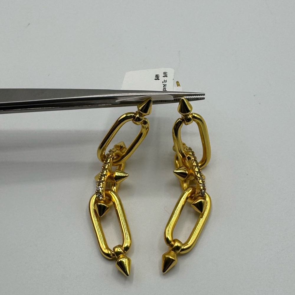 Gold Titan Earrings - Picture 7 of 7